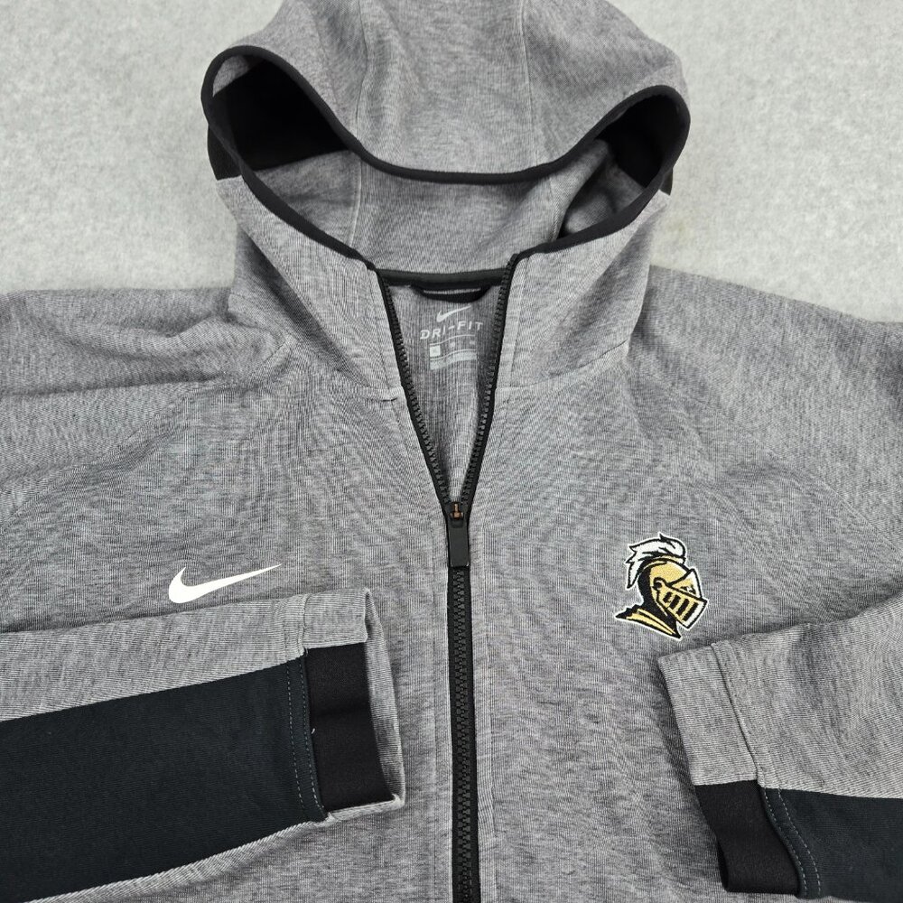 Nike UCF Knights Hoodie Mens XL Gray Full Zip Florida University Football Jacket